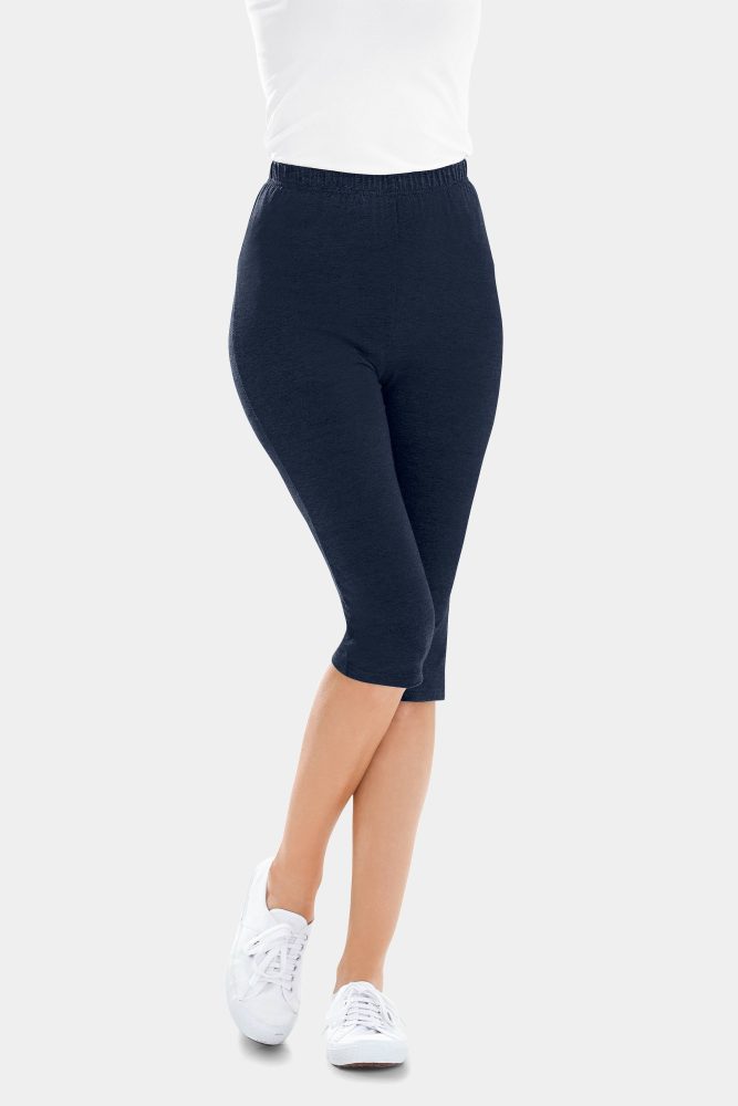 Bequeme Capri-Leggings - marine - Gr. 19 von Goldner Fashion