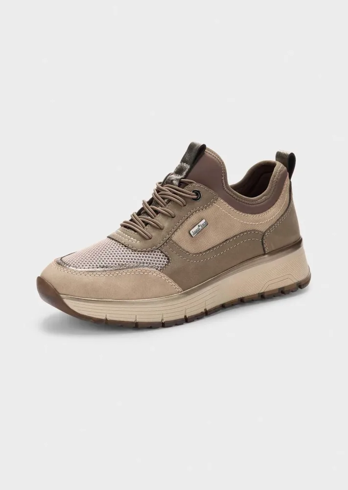 Wasserabweisender Sneaker zum Schlüpfen - beige - Gr. 38 von Goldner Fashion