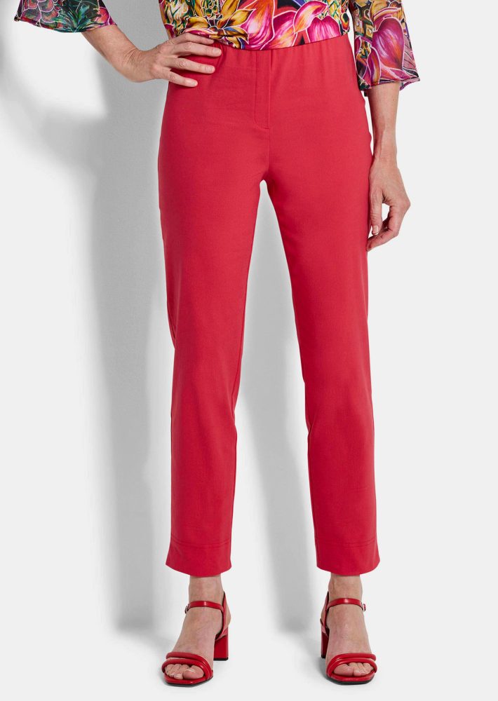 7/8-Bengalinhose LOUISA mit Schlupfbund - rot - Gr. 19 von Goldner Fashion