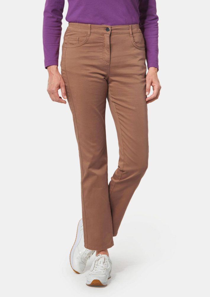 Hose in weicher, stretchbequemer Qualität - braun - Gr. 19 von Goldner Fashion