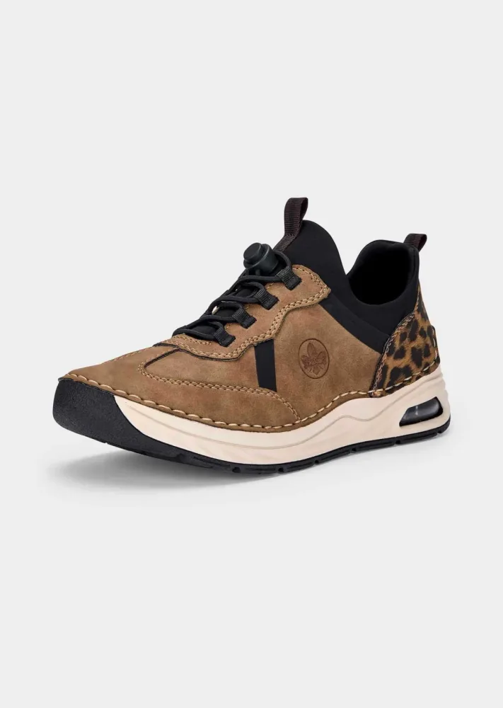 Slip-in-Sneaker mit Leo Print - beige - Gr. 38 von Goldner Fashion