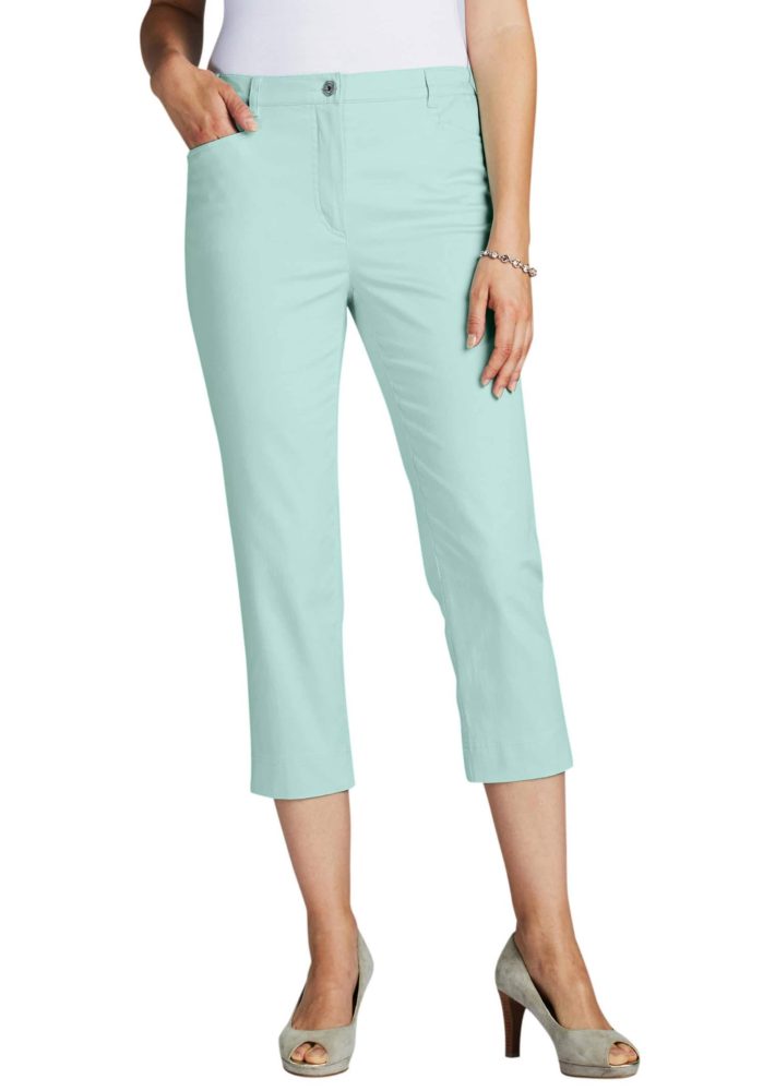 7/8-Baumwollhose Klassik-Schnitt - mint - Gr. 27 von Goldner Fashion