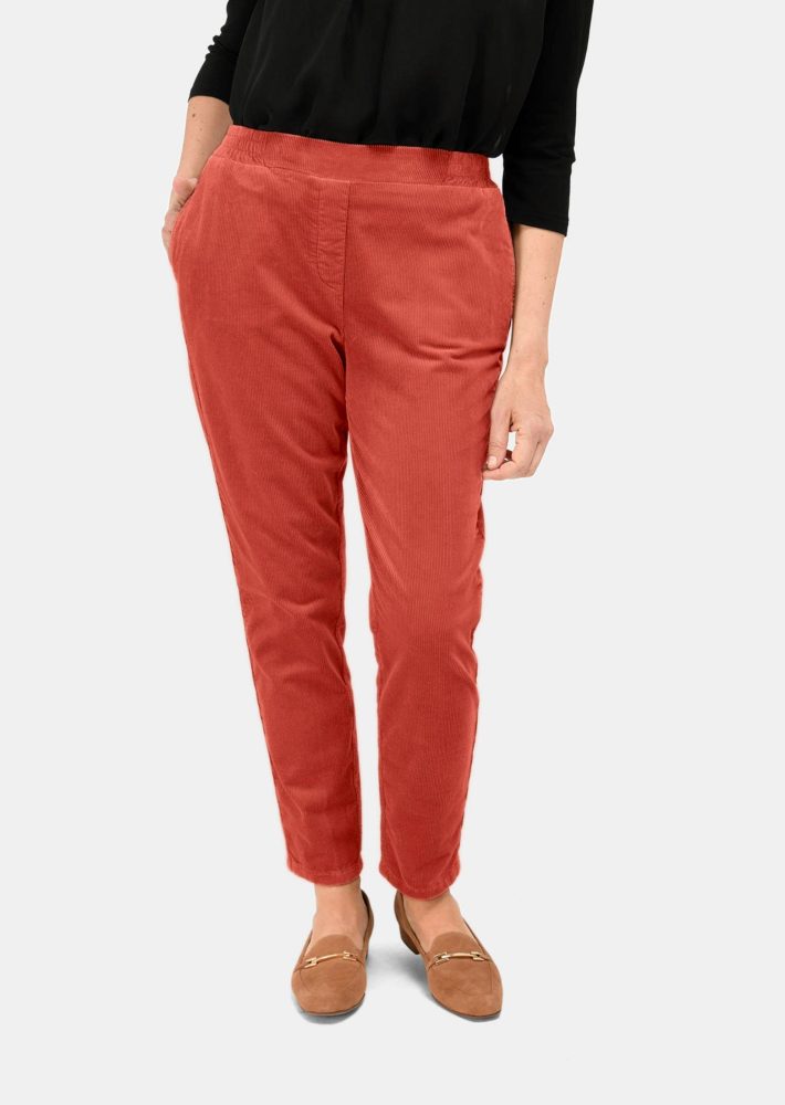 Feincord-Schlupfhose - terrakotta - Gr. 26 von Goldner Fashion