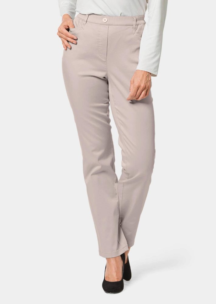 Leichte Baumwollschlupfhose - beige - Gr. 24 von Goldner Fashion