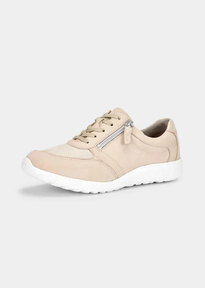 Sneaker mit federnder Luftpolstersohle - beige - Gr. 3,5 von Goldner Fashion