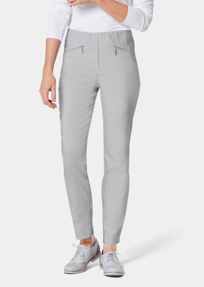 Schmale Bengalinhose LOUISA - stein - Gr. 19 von Goldner Fashion