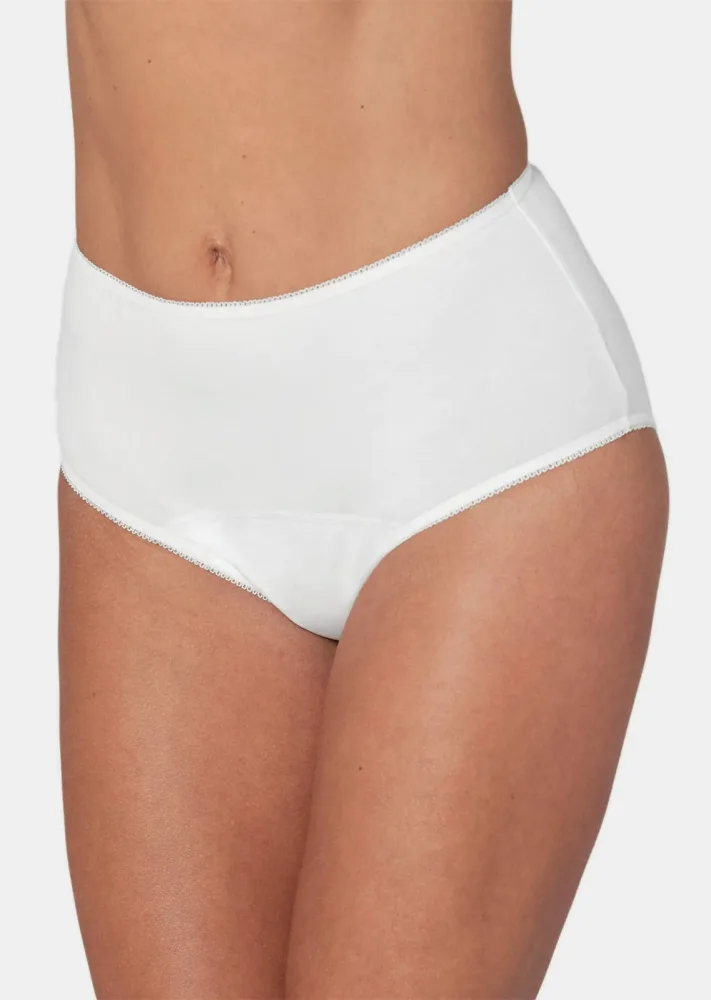 Hüftslip mit integrierten Wäscheschutz - weiss - Gr. M von Goldner Fashion