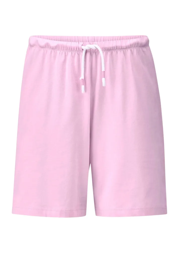 Pyjama-Shorts mit Schlupfbund und Kordel - rosé - Gr. S von Goldner Fashion