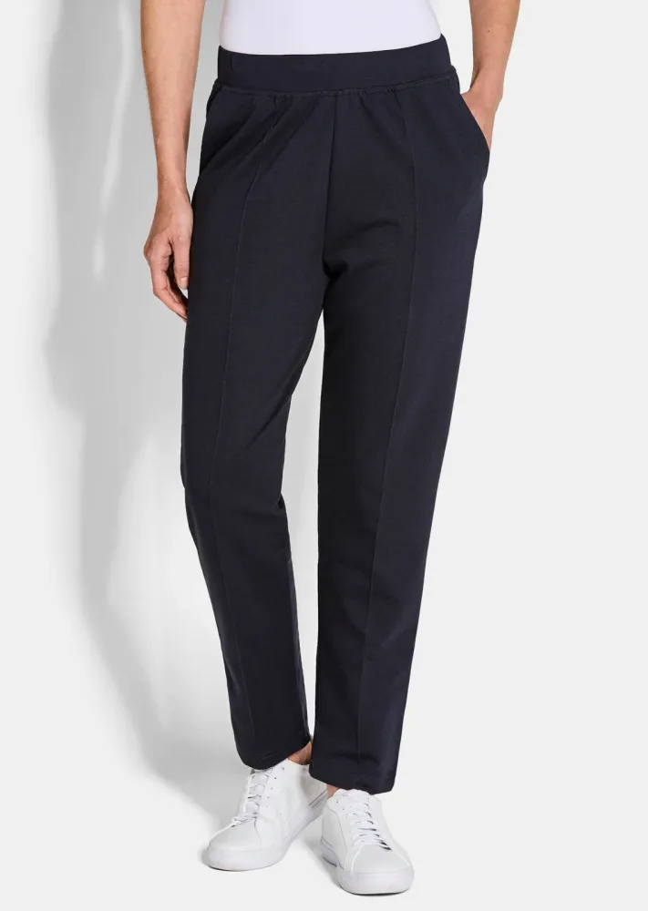 Jogginghose mit Biesen im Doppelpack - marine / schwarz - Gr. 23 von Goldner Fashion