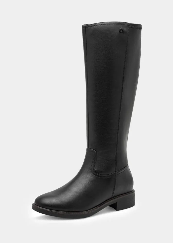 Stiefel mit Stretch-Einsatz am Schaft - schwarz - Gr. 38 von Goldner Fashion