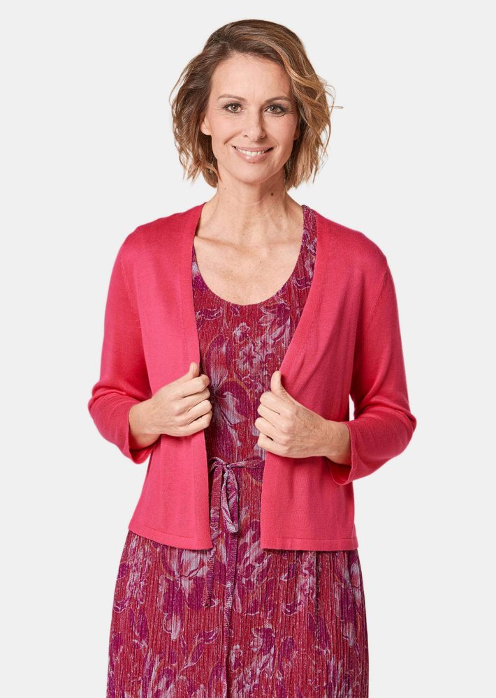 Wunderbar leichter Strick-Bolero - pink - Gr. 24 von Goldner Fashion
