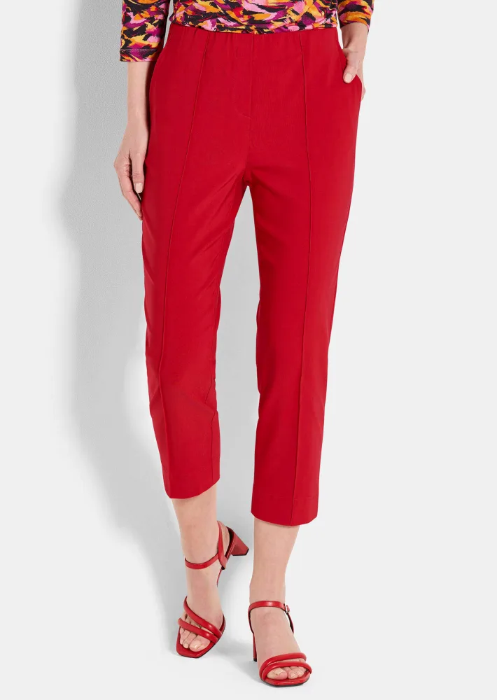 Bengalinhose LOUISA mit Biesen - rot - Gr. 46 von Goldner Fashion