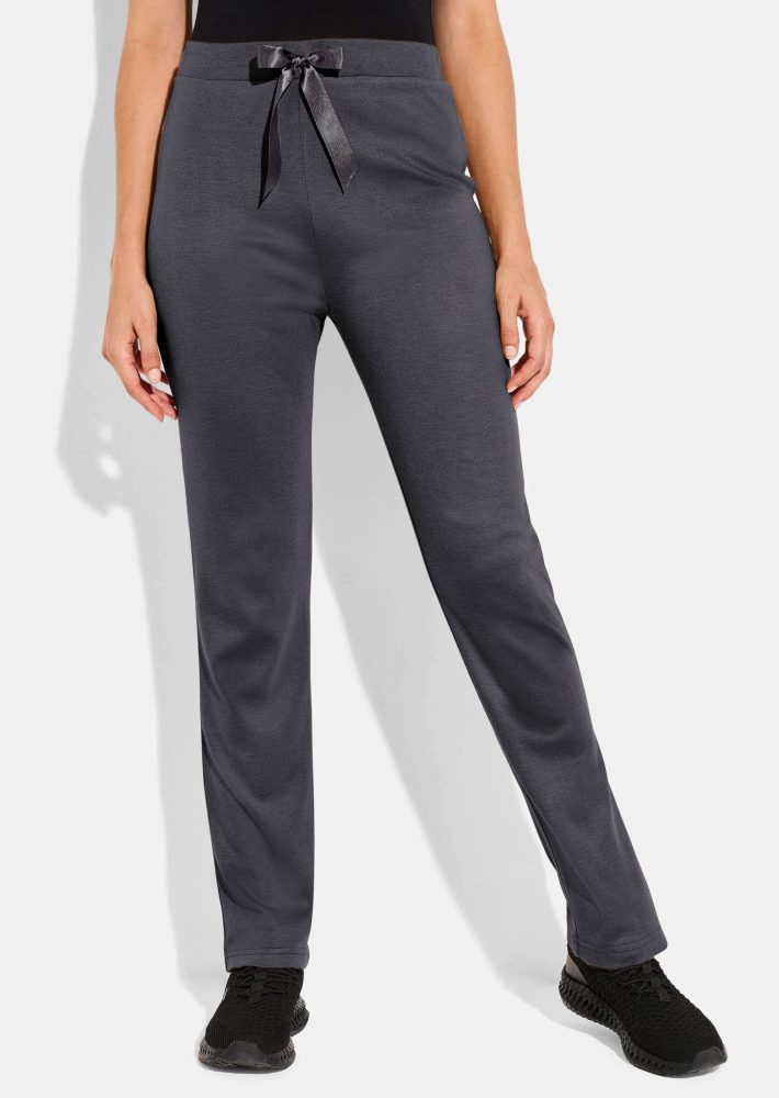 Jersey-Hose in Strickoptik - grau - Gr. 24 von Goldner Fashion