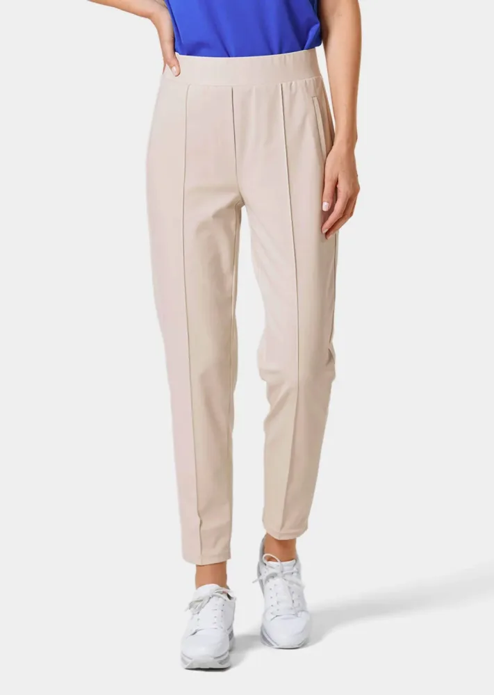 Weite Hose SARA aus Viskose-Jersey - stein - Gr. 38 von Goldner Fashion