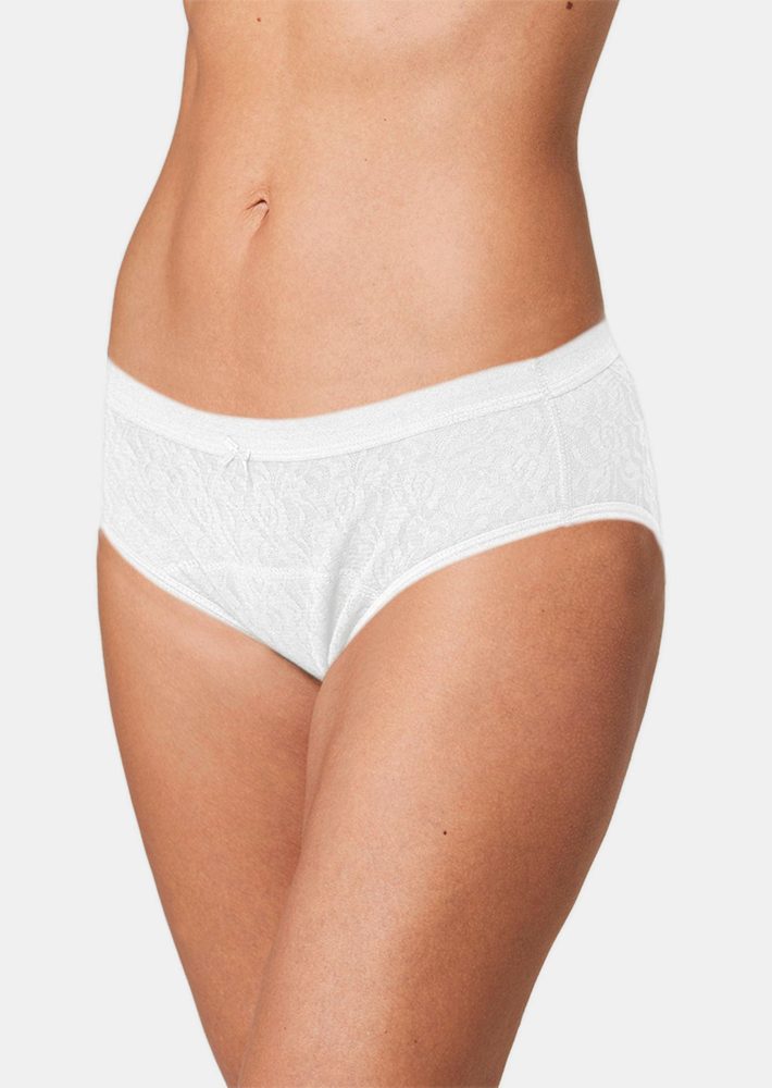 Moderner Inkontinenz-Slip in Spitze allover - weiss - Gr. M von Goldner Fashion