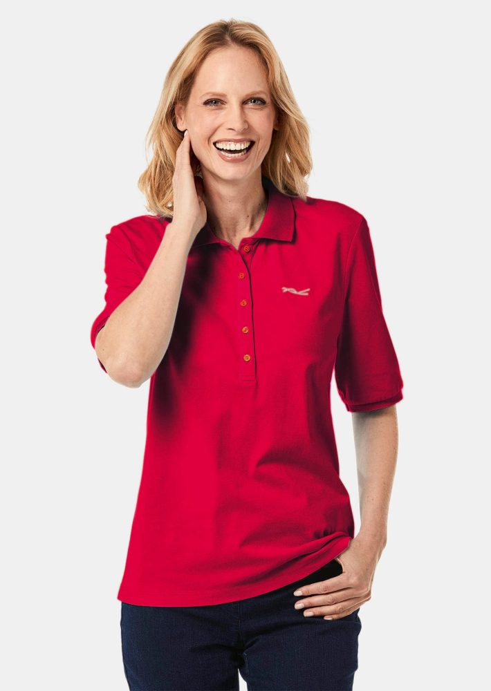 Poloshirt in hochwertiger Pikee-Qualität - rot - Gr. 20 von Goldner Fashion