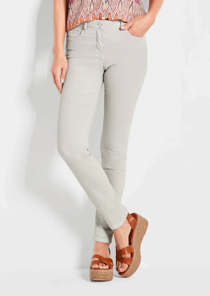 Super-Stretch-Jeans BELLA - grau - Gr. 52 von Goldner Fashion
