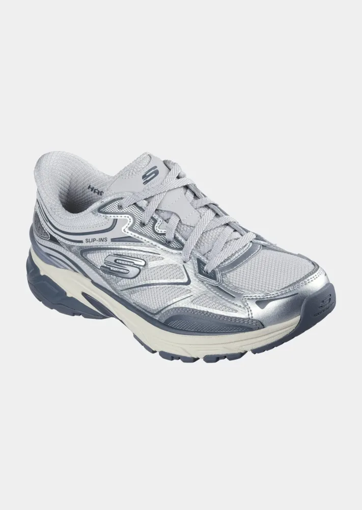 Sneaker aus Mesh mit Memory Foam - anthrazit / silberfarben - Gr. 37 von Goldner Fashion