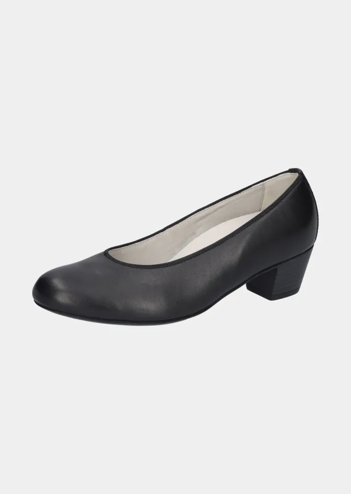 Schlichte Pumps aus Nappaleder - schwarz - Gr. 41 von Goldner Fashion