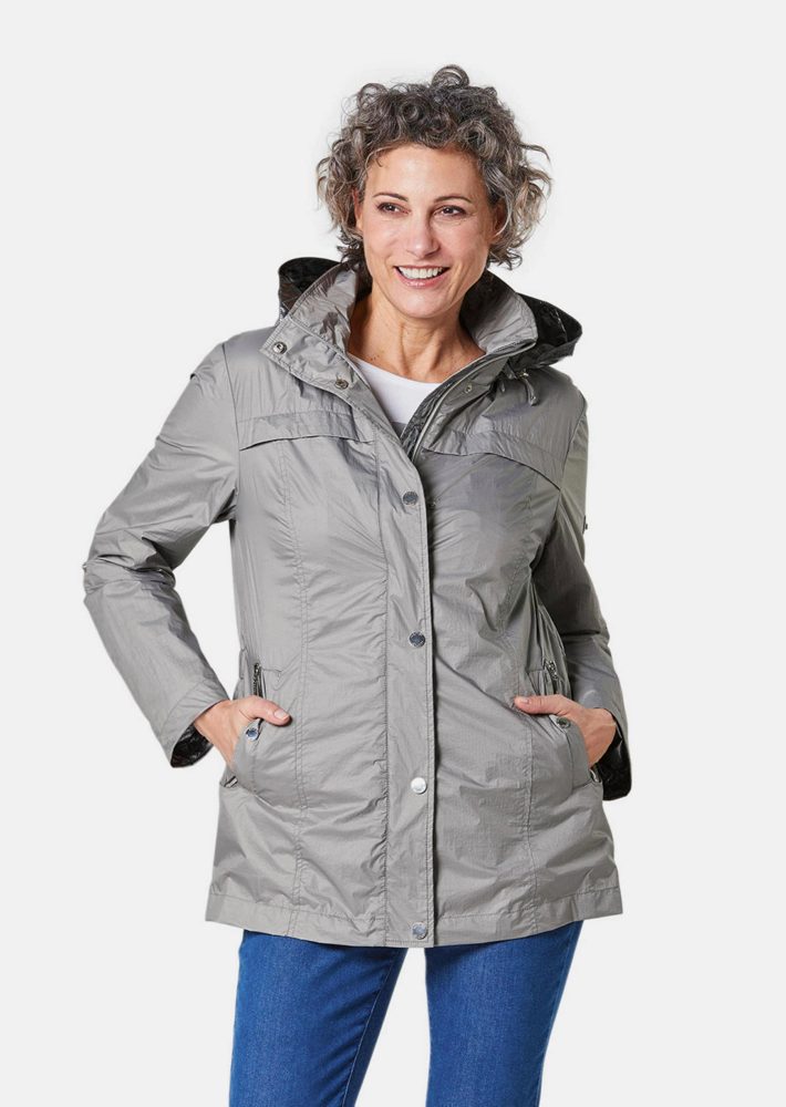 Leichtjacke mit vielen Details - grau - Gr. 19 von Goldner Fashion