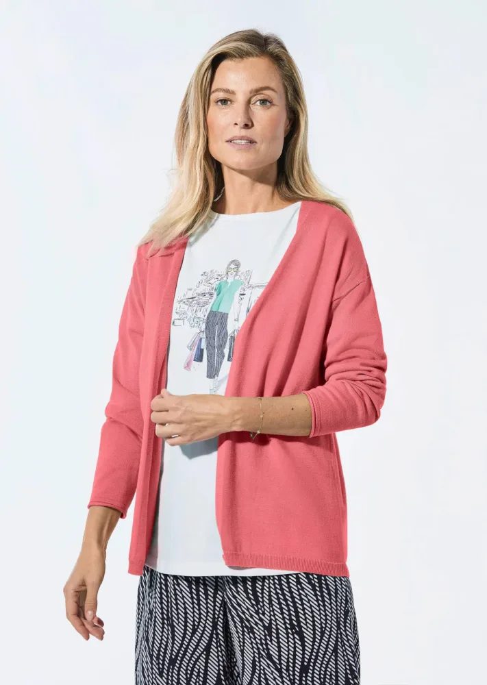 Cardigan - koralle - Gr. 19 von Goldner Fashion