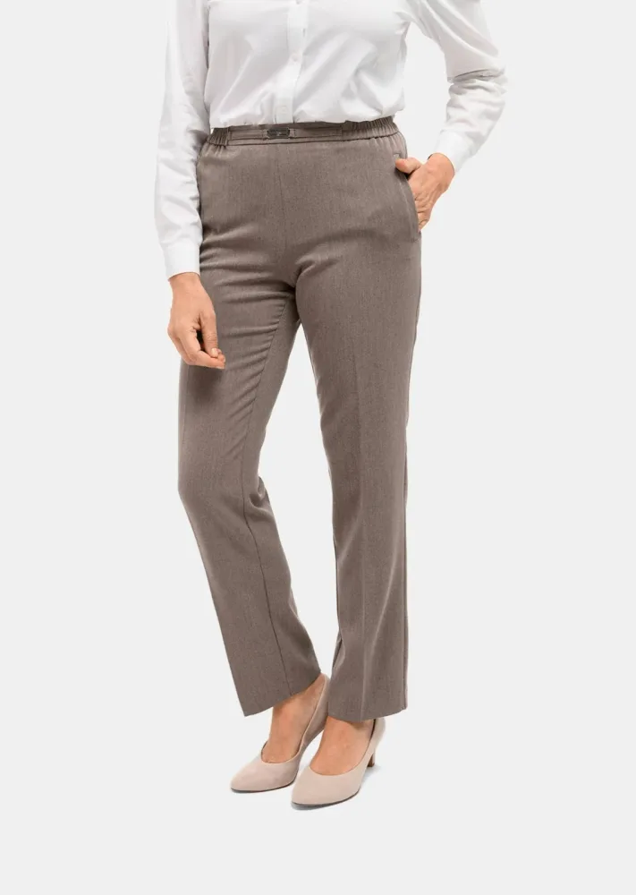 Edle Professlan-Schlupfhose CARLA - taupe / méliert - Gr. 235 von Goldner Fashion