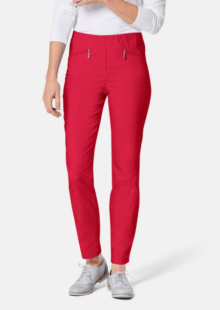 Schmale Bengalinhose LOUISA - rot - Gr. 20 von Goldner Fashion