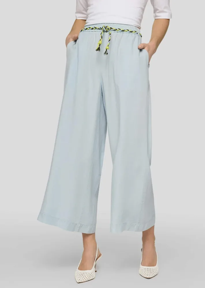 Weite Culotte aus leichtem Lyocell - hellblau - Gr. 42 von Goldner Fashion