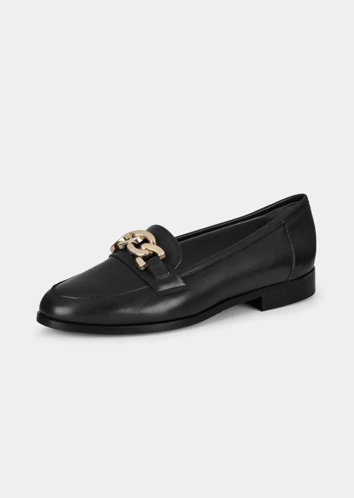 Slipper aus Leder in Komfort-Weite - braun - Gr. 36 von Goldner Fashion