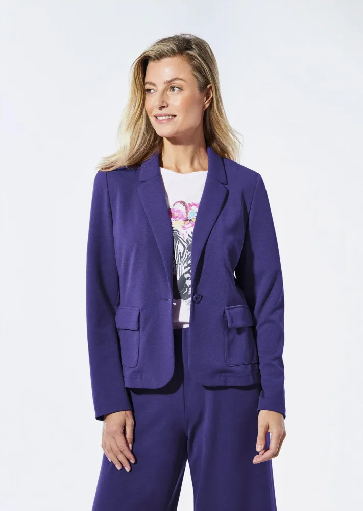 Jersey-Blazer - royalblau - Gr. 20 von Goldner Fashion