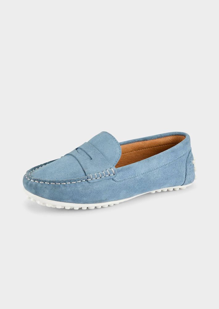 Elegante Mokassins aus echtem Leder - blau - Gr. 37 von Goldner Fashion