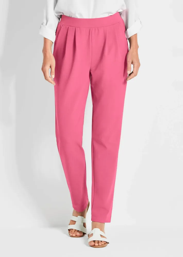 Weite Schlupfhose SARA in Crêpe-Qualität - pink - Gr. 21 von Goldner Fashion