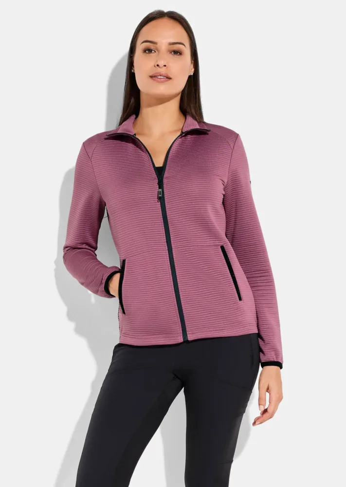Leichte Freizeitjacke in Querrippenstruktur - altrosé - Gr. 38 von Goldner Fashion