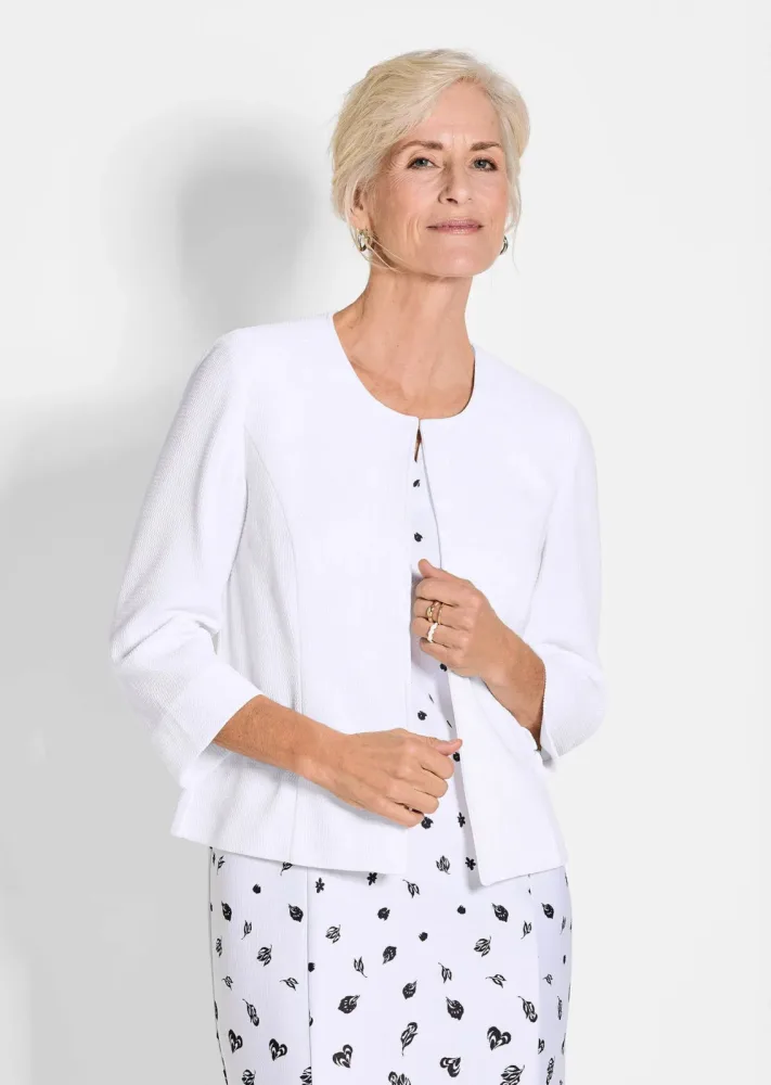 Kurzblazer - weiss - Gr. 50 von Goldner Fashion