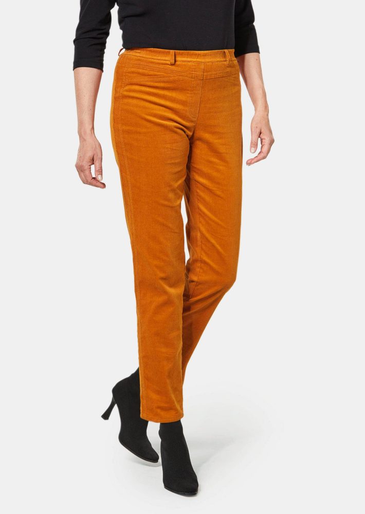 Supersofte Cordhose LOUISA - cognac - Gr. 25 von Goldner Fashion