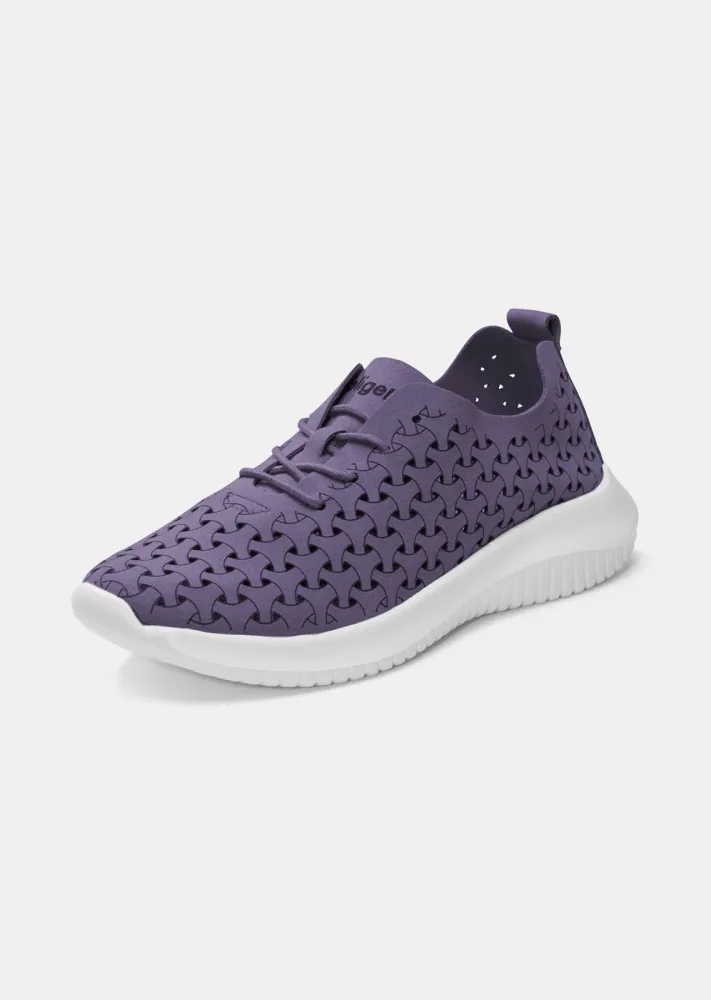 Extraleichte Halbschuhe mit Lochmuster - marine - Gr. 37 von Goldner Fashion