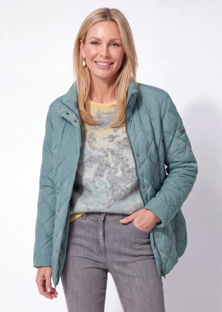 Leichte Steppjacke - graugrün - Gr. 20 von Goldner Fashion
