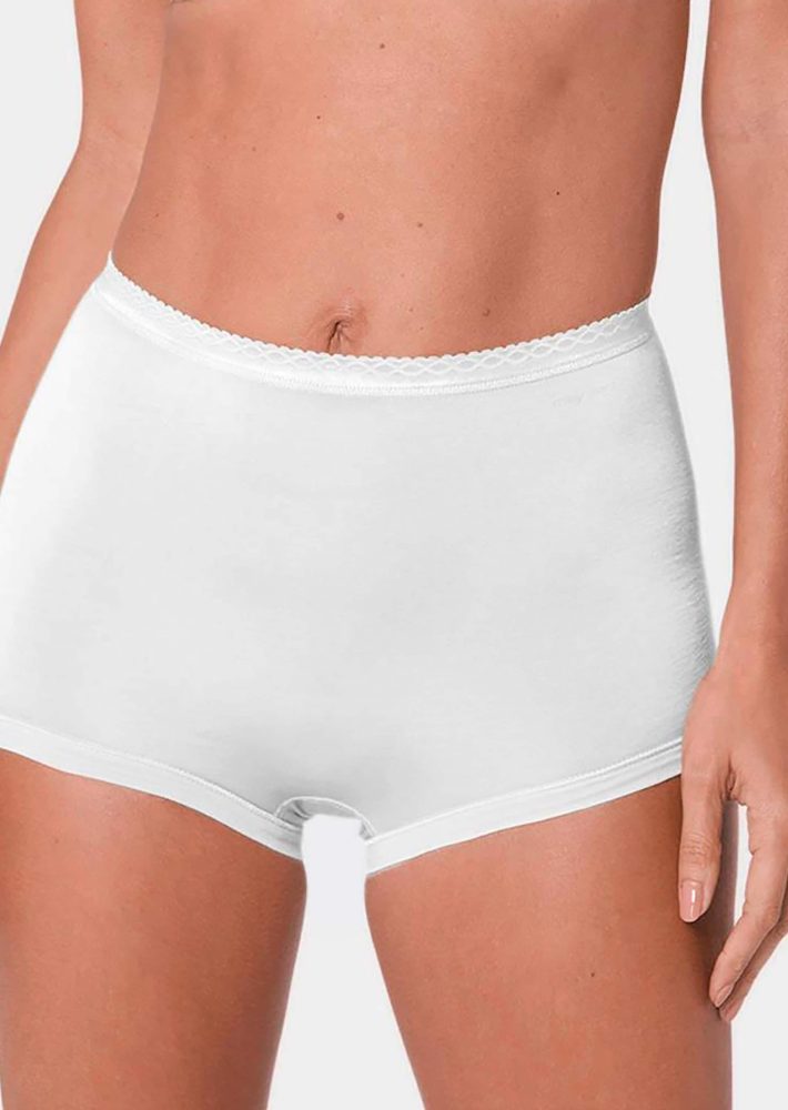 Taillenslip aus Baumwolle - weiss - Gr. 38 von Goldner Fashion