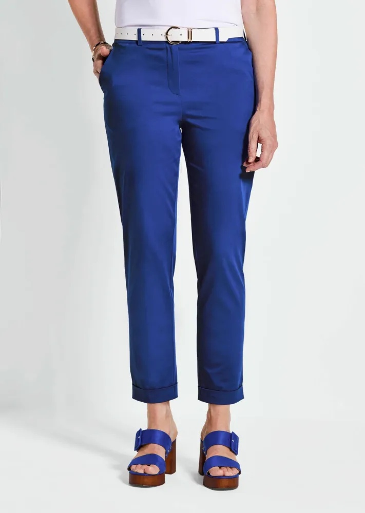 Chinohose LOUISA - royalblau - Gr. 205 von Goldner Fashion