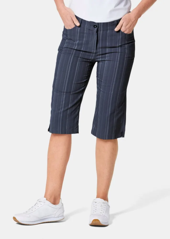 Bermuda CARLA in Streifen-Optik - marine - Gr. 19 von Goldner Fashion