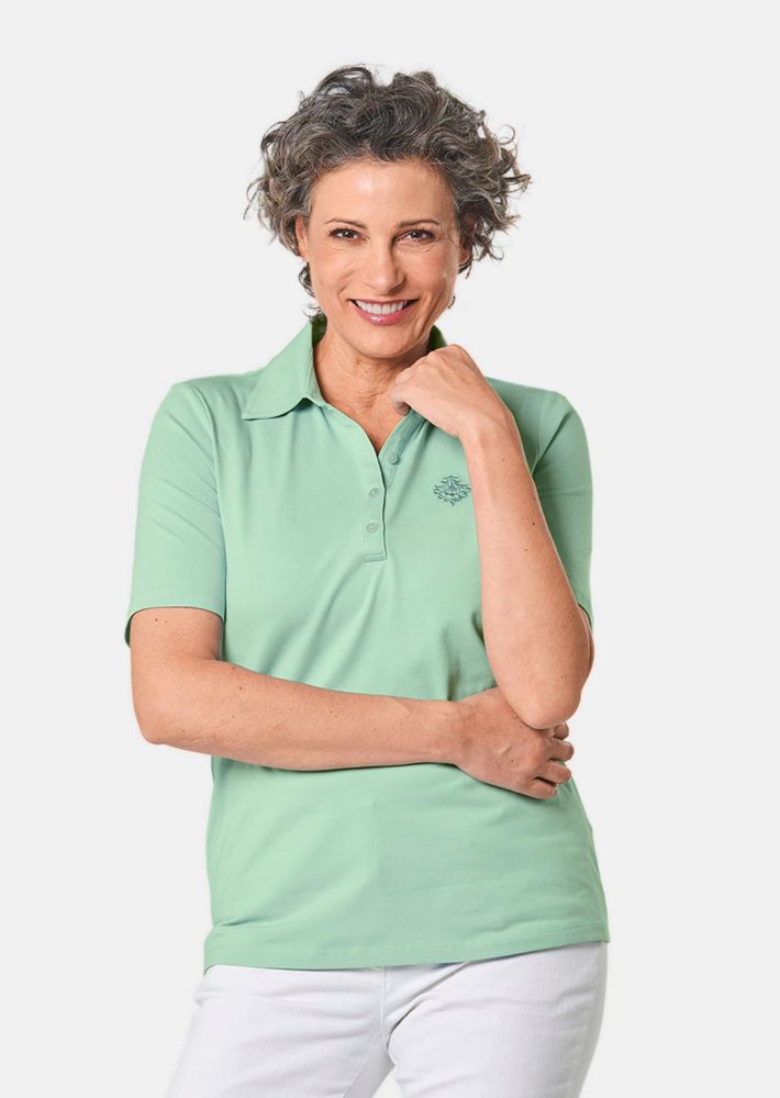 Stretchbequemes Poloshirt - mint - Gr. 20 von Goldner Fashion
