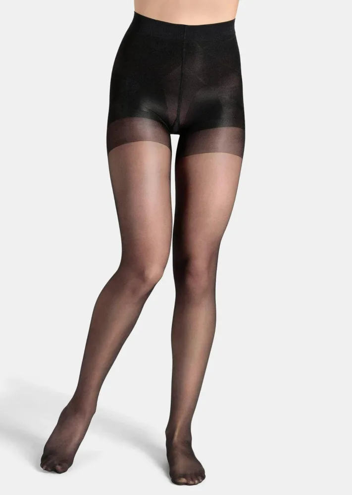 Push-Up Strumpfhose 20 DEN - schwarz - Gr. 4 von Goldner Fashion