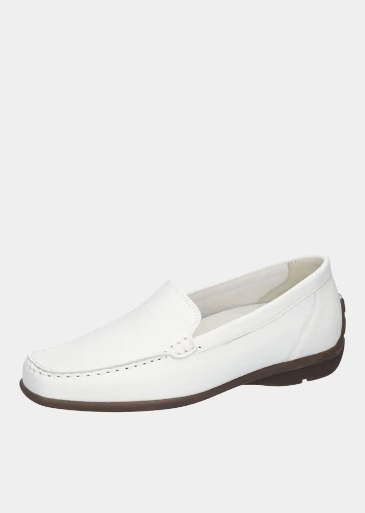 Slipper aus echtem Leder - weiss - Gr. 4 von Goldner Fashion