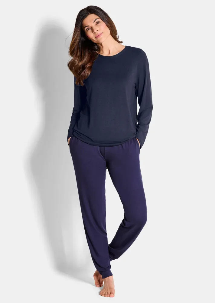 Weiches Loungewear-Set - marine - Gr. 46 von Goldner Fashion