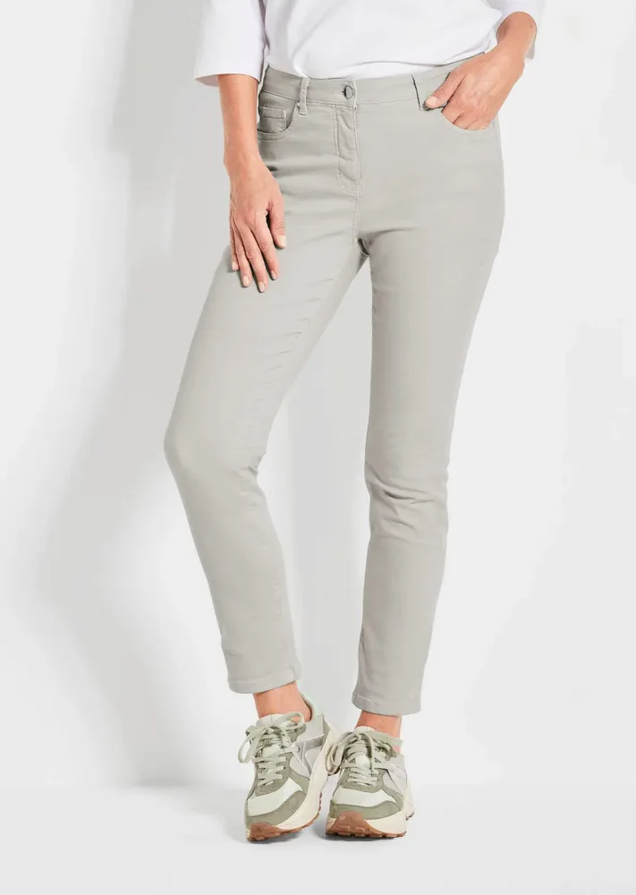 7/8-Jeans BELLA in Super-Stretch-Qualität - grau - Gr. 195 von Goldner Fashion