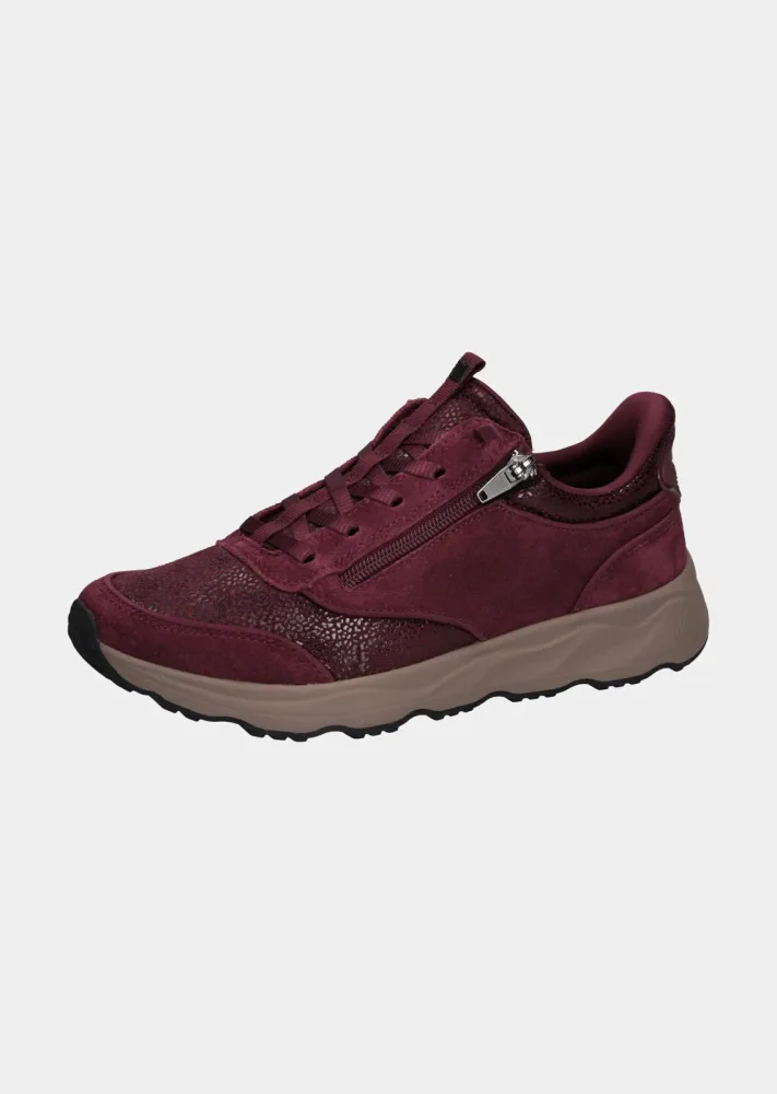 Hallux-Sneaker mit Velours - bordeaux - Gr. 38 von Goldner Fashion