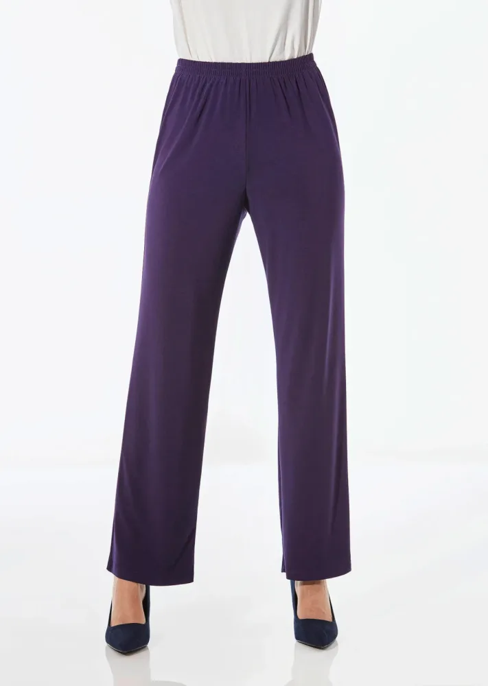 Bequeme Slinky-Hose VERA - lila - Gr. 48 von Goldner Fashion