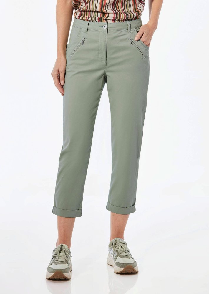 7/8 Chino-Hose LOUISA - graugrün - Gr. 20 von Goldner Fashion