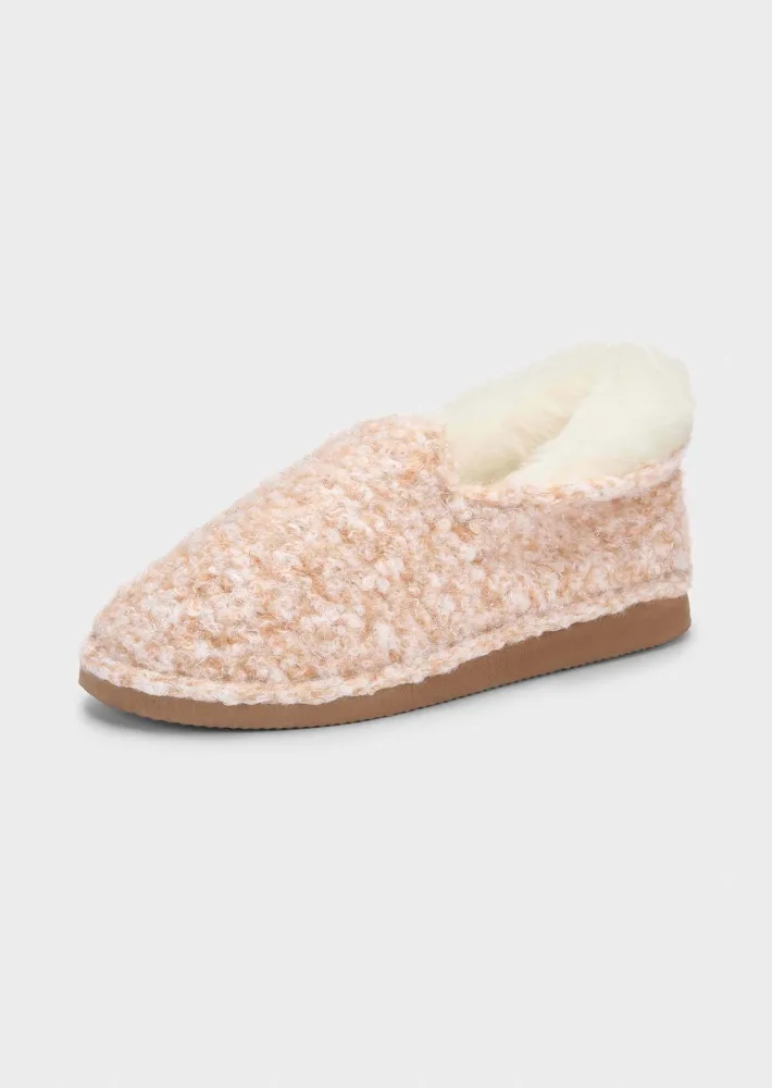 Hausschuhe mit Schurwollfutter - beige - Gr. 36 von Goldner Fashion