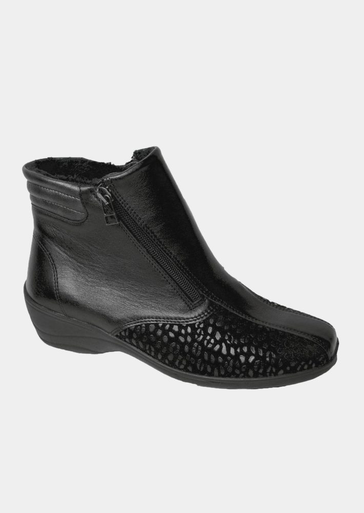 Stiefeletten aus echtem Leder - schwarz - Gr. 36 von Goldner Fashion